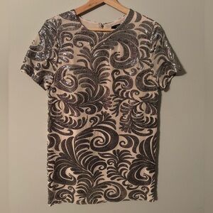 Forever 21 silver sequin embellished long shirt/dress